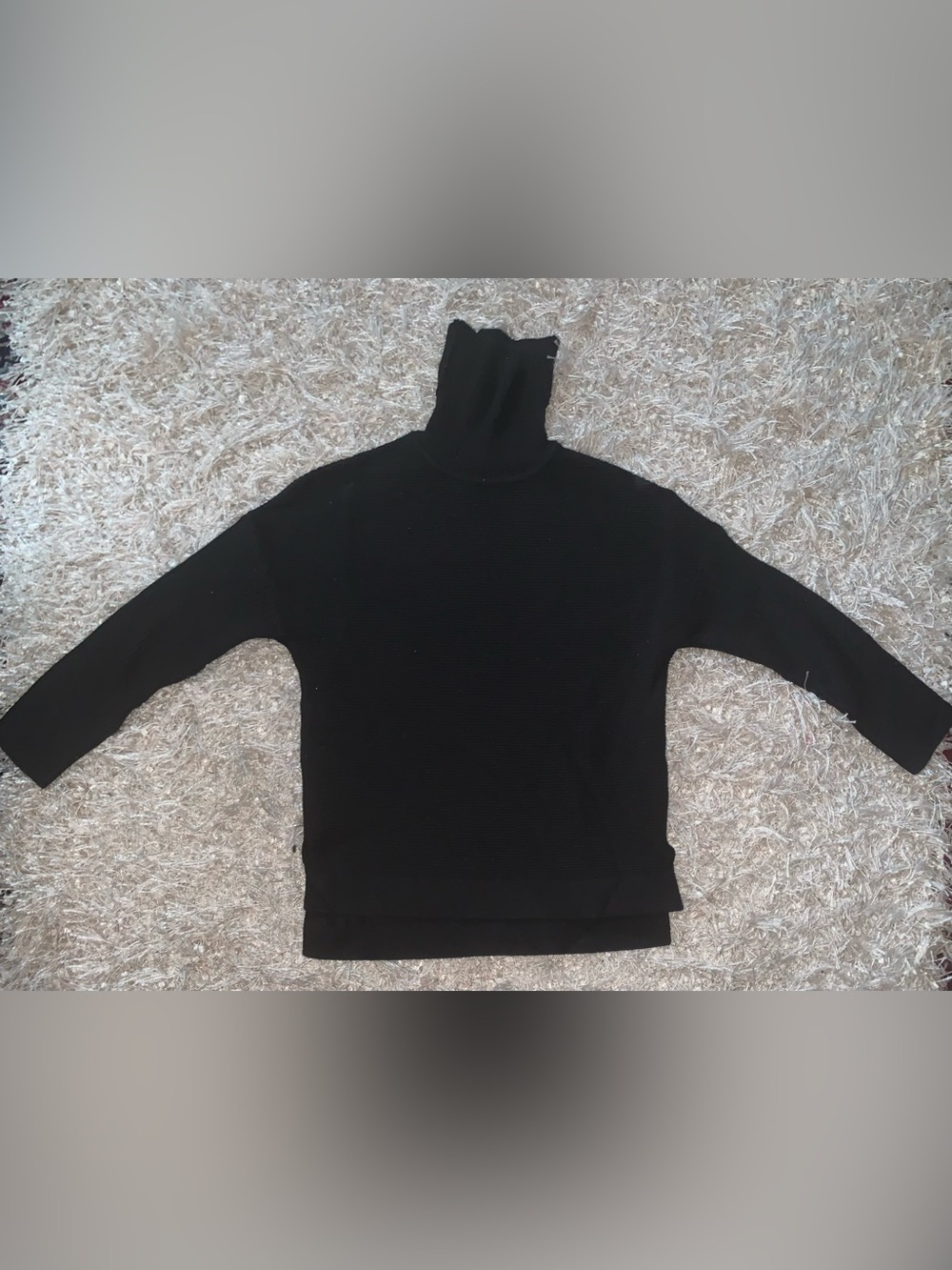 Kid’s Black Turtleneck Sweater - Classic Knit Pullover see description